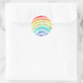Inspirerend offertes regenboog gepersonaliseerd ronde sticker (Tas)