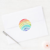 Inspirerend offertes regenboog gepersonaliseerd ronde sticker (Envelop)