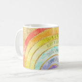 Inspirerend offertes regenboog koffiemok (Voorkant links)
