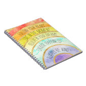 Inspirerend offertes regenboog notitieboek (Rechterzijde)