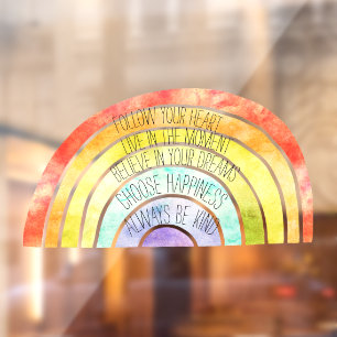 Inspirerend offertes regenboog  raamsticker