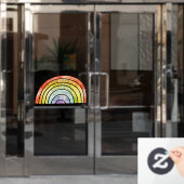 Inspirerend offertes Regenboog Raamsticker (Kantoordeur)