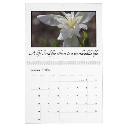 Inspirerend offertes voor  vrijwilligers kalender (Jan 2027)