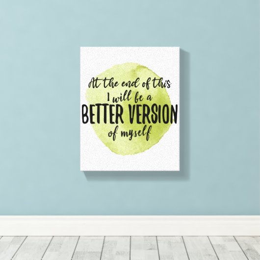 Inspirerend offertes voor zelfzorg canvas afdruk (Insitu (Houten vloer))