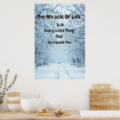inspirerend offertes "Wintersneeuwachtergrond" Poster (Keuken)