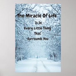 inspirerend offertes "Wintersneeuwachtergrond" Poster