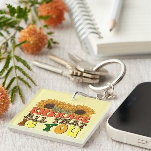 Inspirerend Omarm Wordart Sleutelhanger