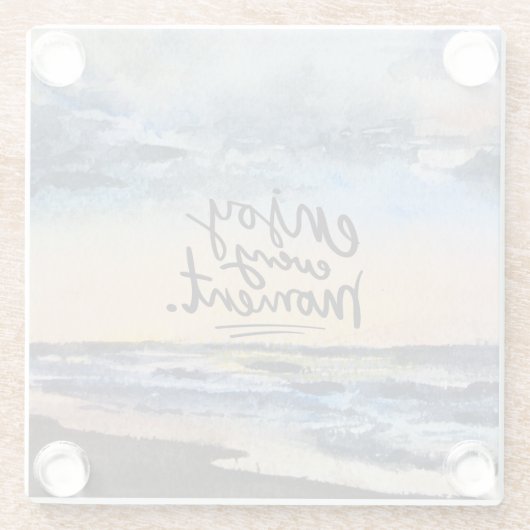 Inspirerend Onderzetter van kunstglas Glazen Onderzetter (Achterkant)