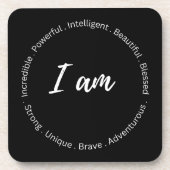 Inspirerend onderzetter zwart (Voorkant)