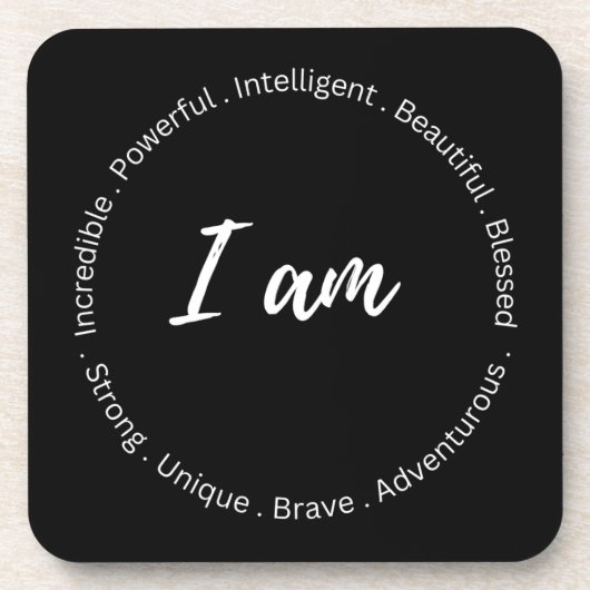 Inspirerend onderzetter zwart (Voorkant)