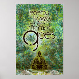 Inspirerend ontwerp van yoga-studio - Energiestrom Poster
