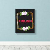 Inspirerend ontwerp voor leven en succes canvas afdruk (Insitu (Houten vloer))