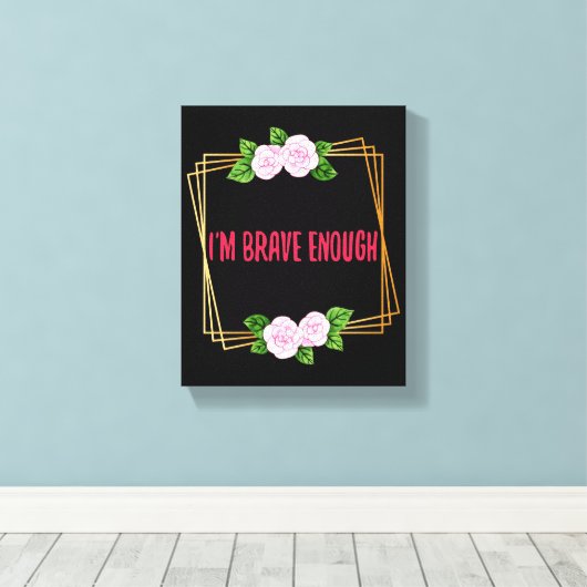 Inspirerend ontwerp voor leven en succes canvas afdruk (Insitu (Houten vloer))