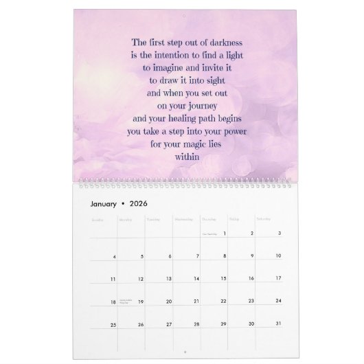 Inspirerend oogmerken voor genezing kalender (Jan 2026)