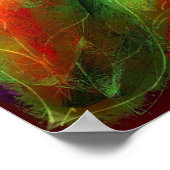 Inspirerend Ook dit zal bloemenrood passeren Poster (Hoek)