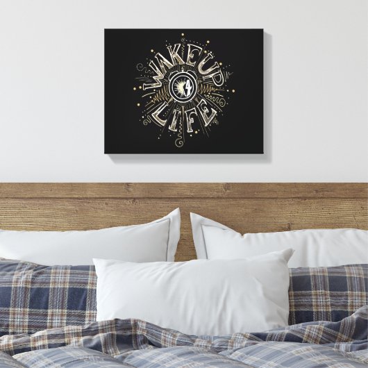 Inspirerend OPHEFFING 4 LIFE-citaatillustratie Canvas Afdruk (Insitu (Slaapkamer))