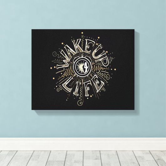 Inspirerend OPHEFFING 4 LIFE-citaatillustratie Canvas Afdruk (Insitu (Houten vloer))