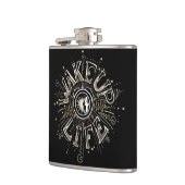 Inspirerend OPHEFFING 4 LIFE-citaatillustratie Heupfles (Links)