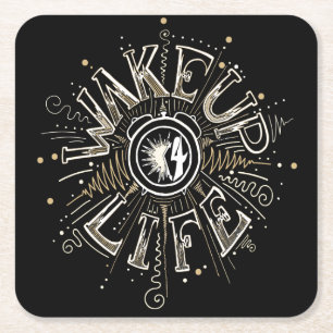 Inspirerend OPHEFFING 4 LIFE-citaatillustratie Kartonnen Onderzetters