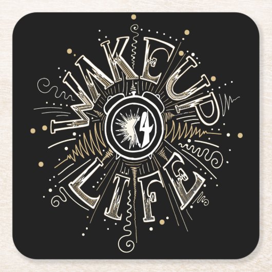 Inspirerend OPHEFFING 4 LIFE-citaatillustratie Kartonnen Onderzetters (Voorkant)