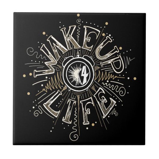 Inspirerend OPHEFFING 4 LIFE-citaatillustratie Tegeltje (Voorkant)