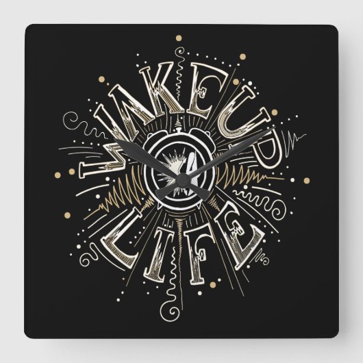 Inspirerend OPHEFFING 4 LIFE-citaatillustratie Vierkante Klok (Voorkant)