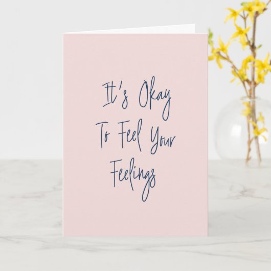 Inspirerend opvulling Positiviteitscijfer in Blush Kaart (Gele Bloem)