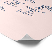 Inspirerend opvulling Positiviteitscijfer in Blush Poster (Hoek)