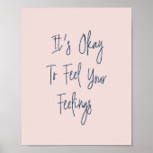 Inspirerend opvulling Positiviteitscijfer in Blush Poster (Voorkant)