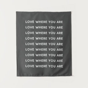 Inspirerend Opwekkend Woord Typografie Zwart Wandkleed