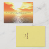 Inspirerend Oranje zonnekaart Visitekaartje (Voorkant / Achterkant)