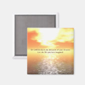 Inspirerend Oranje zonneschijn boven kalm Zee Magn Magneet (Voorkant / Achterkant)