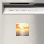 Inspirerend Oranje zonneschijn boven kalm Zee Magn Magneet (Insitu (Vaatwasser))