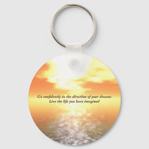 Inspirerend Oranje Zonnezonsondergang over Calm Ze Sleutelhanger