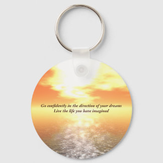 Inspirerend Oranje Zonnezonsondergang over Calm Ze Sleutelhanger