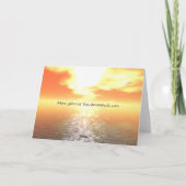 Inspirerend Oranje zonsondergang over rustige Zeee Kaart (Achterkant)