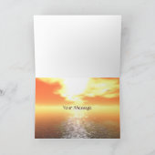 Inspirerend Oranje zonsondergang over rustige Zeee Kaart (Binnen)