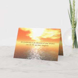 Inspirerend Oranje zonsondergang over rustige Zeee Kaart