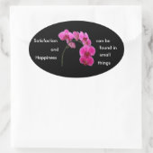 Inspirerend Orchid Ovale Sticker (Tas)