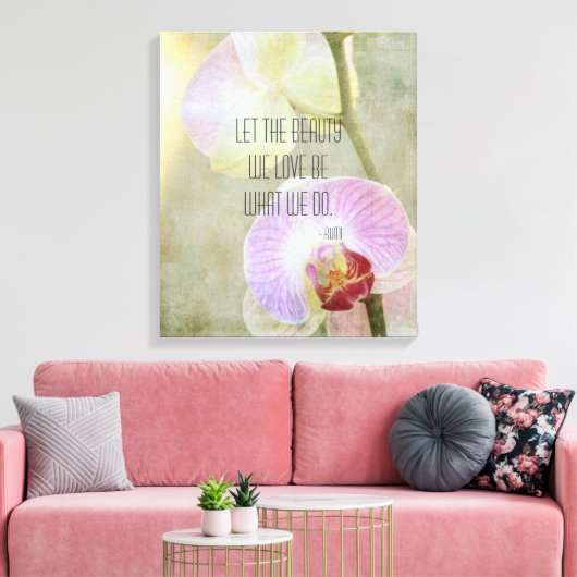 Inspirerend orchideeën canvas afdruk (Insitu (Woonkamer))