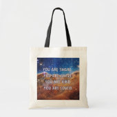 Inspirerend Outerspace Motivatie Tote Bag (Voorkant)