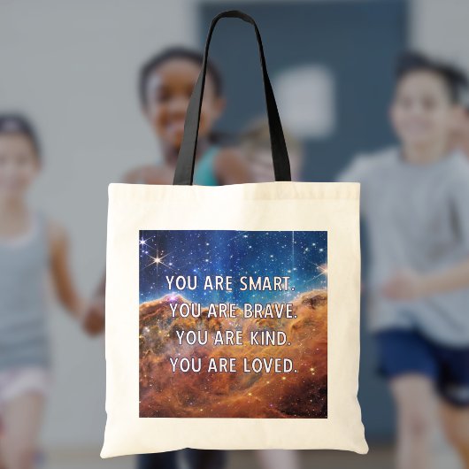 Inspirerend Outerspace Motivatie Tote Bag