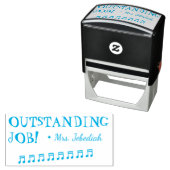 Inspirerend "OUTSTANDING JOB!" Leraar Rubber Stamp Zelfinktende Stempel (In situ)