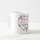 Inspirerend overlevende van borstkanker koffiemok (Voorkant links)