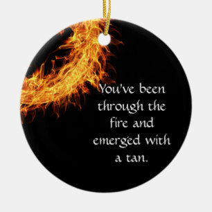 Inspirerend overlevingsbericht keramisch ornament