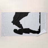 Inspirerend paard en meisje silhouet kunst strandlaken (Voorkant)