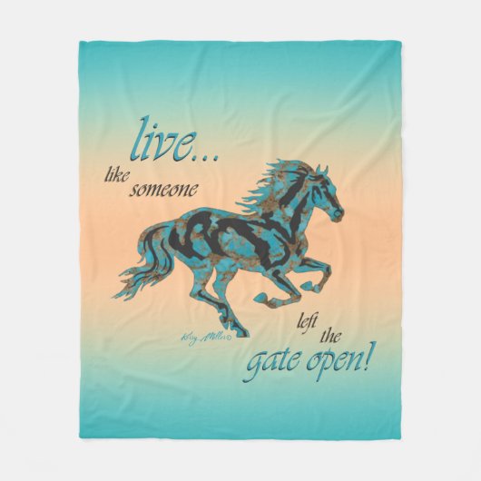 Inspirerend paard Fleece Blanket (Voorkant)