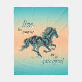 Inspirerend paard Fleece Blanket Deken (Voorkant)