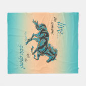 Inspirerend paard Fleece Blanket Deken (Voorkant (Horizontaal))
