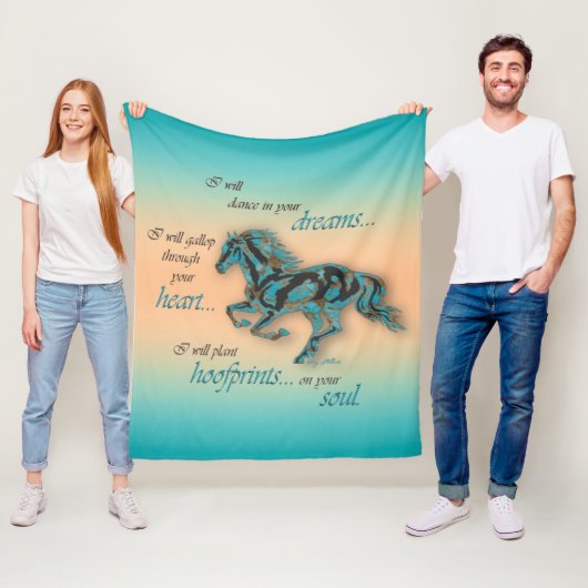 Inspirerend paard Fleece Blanket Deken (In situ)